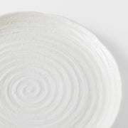 Dinner Plate 29.5cm White Spiral Glaze V637-C8178