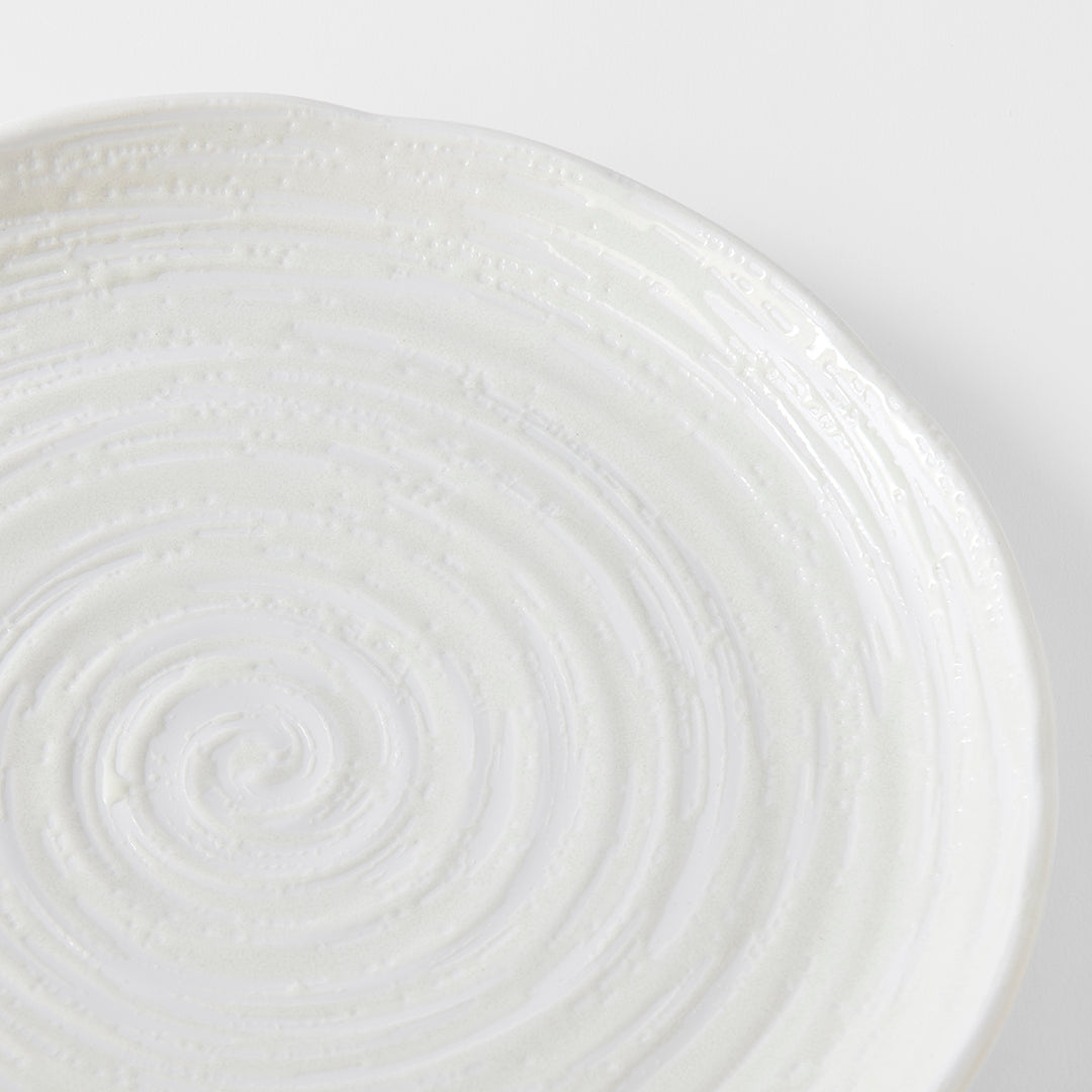 Dinner Plate 29.5cm White Spiral Glaze V637-C8178