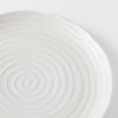 Dinner Plate 29.5cm White Spiral Glaze V637-C8178