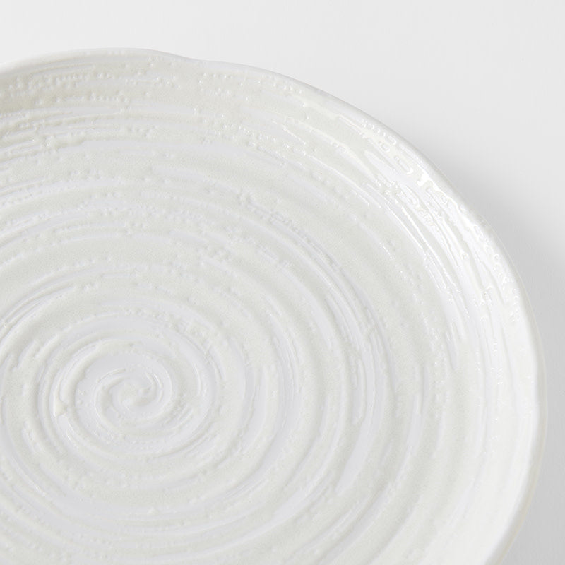 Dinner Plate 29.5cm White Spiral Glaze V637-C8178