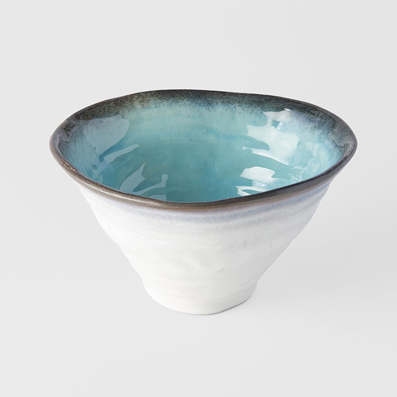 Bowl Deep Ikebana 22cm Sky Blue Glaze V637-C8996