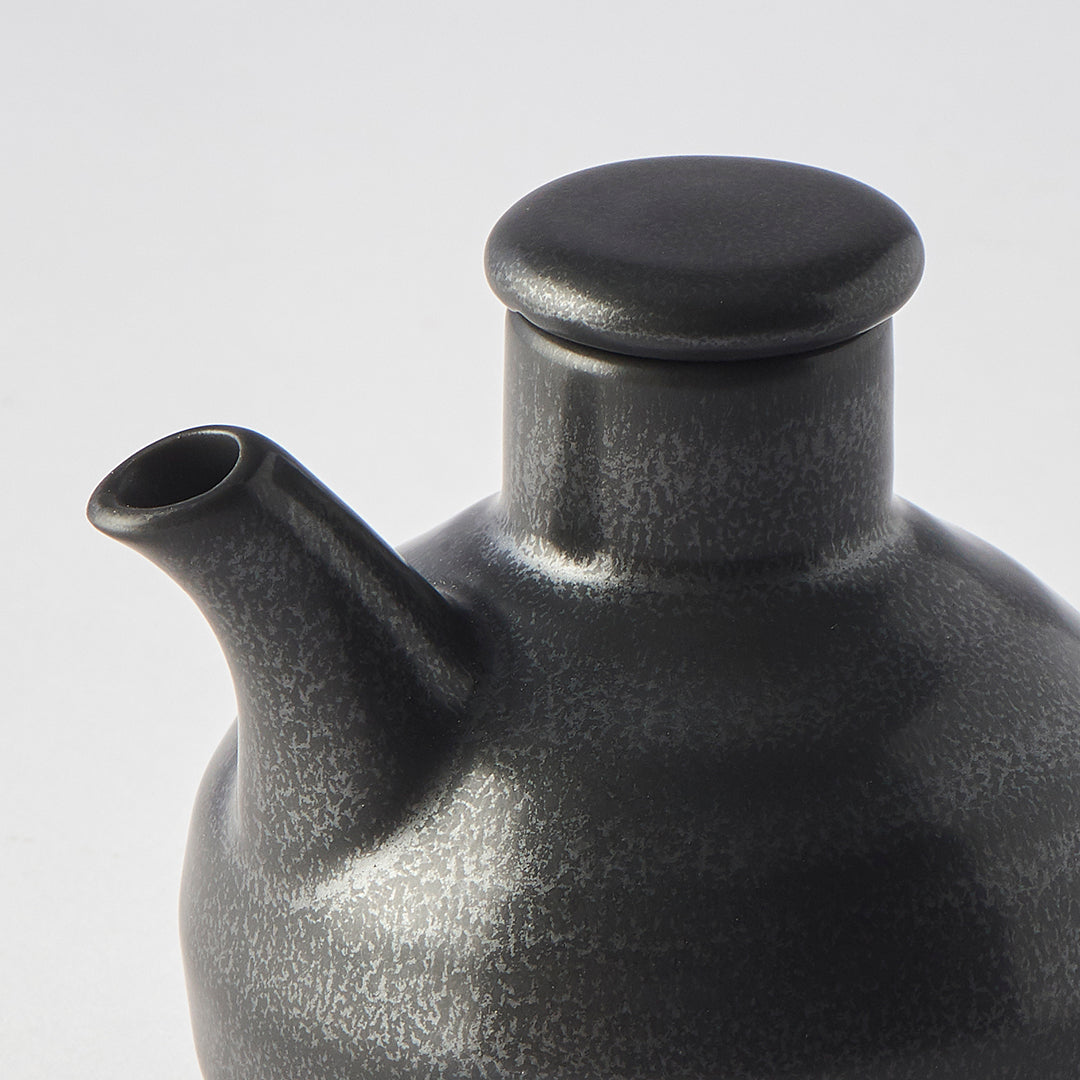 Soy Pot Minoyaki Porcelain 110ml Matte Black Glaze V637-C9009