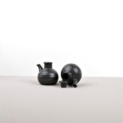 Soy Pot Minoyaki Porcelain 110ml Matte Black Glaze V637-C9009