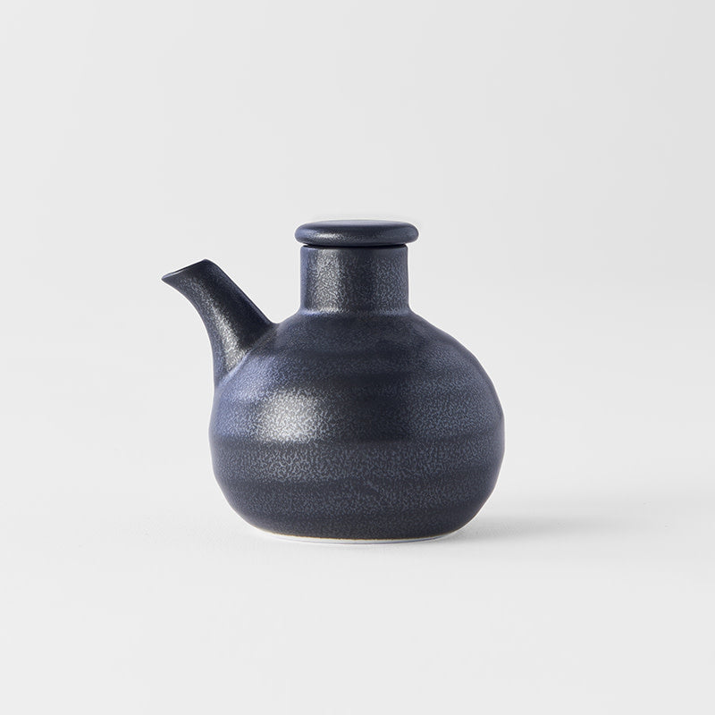 Soy Pot Minoyaki Porcelain 110ml Matte Black Glaze V637-C9009