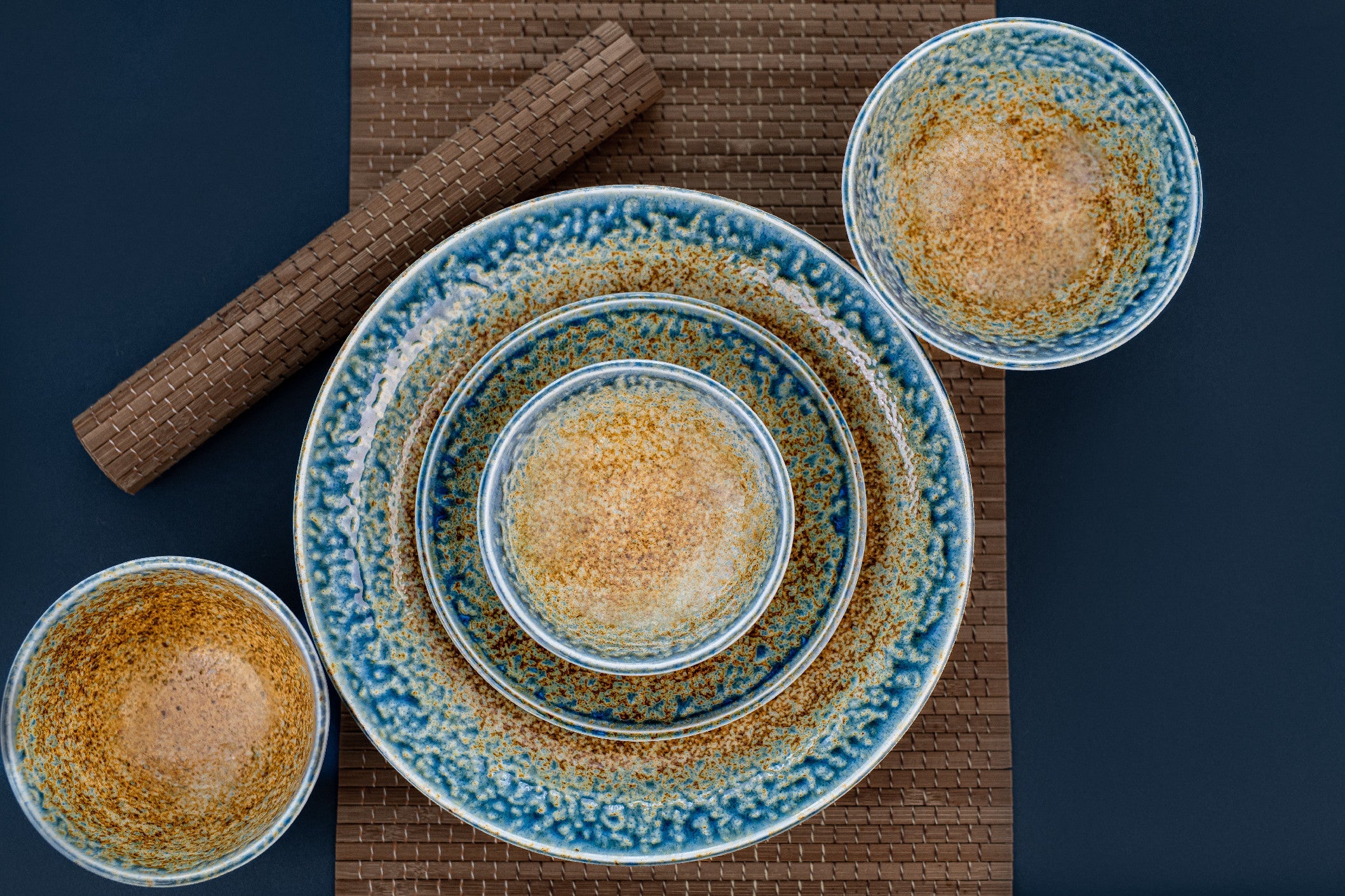 Tapas Plate 17cm Earth & Sky Glaze V637-C9013