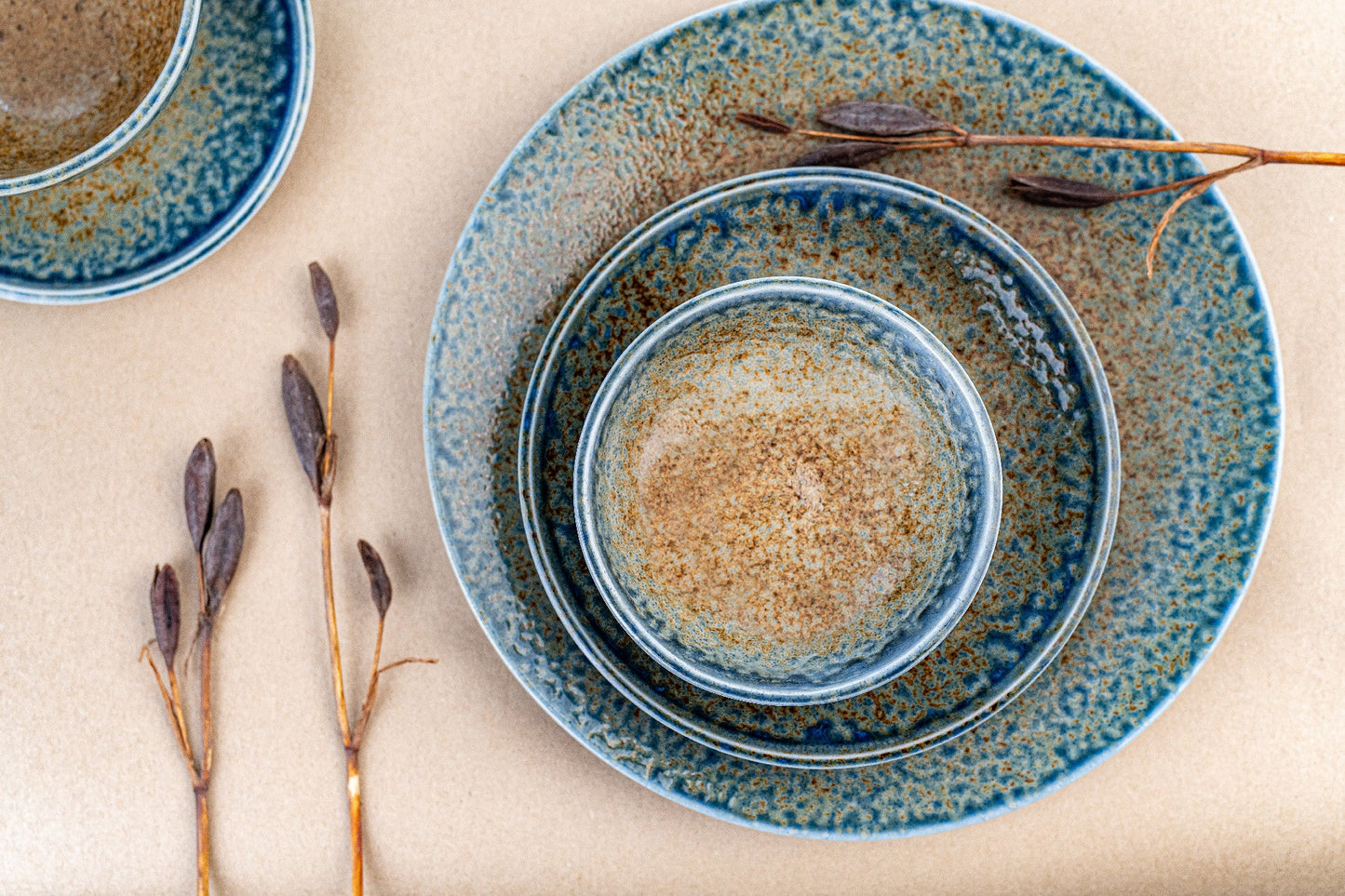 Tapas Plate 17cm Earth & Sky Glaze V637-C9013