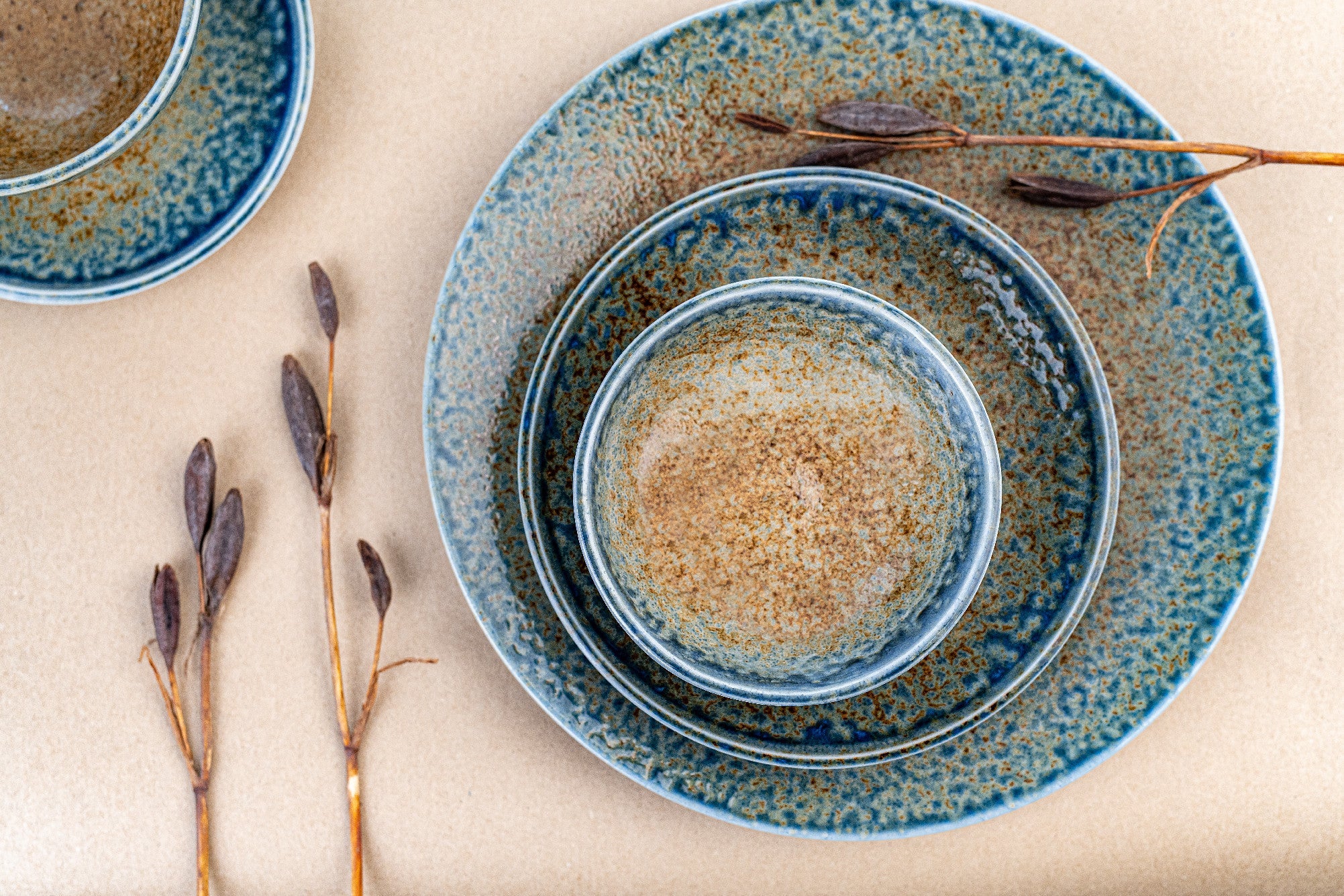 Tapas Plate 17cm Earth & Sky Glaze V637-C9013
