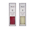 bulk 192 Unscented Dinner Candle Red & Ivory 25cm V637-CDS32419