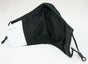 Face Mask Reusable Cotton Cloth Fabric w 2 Pm2.5 Perfect Fit Adjustable Black V637-COTMB