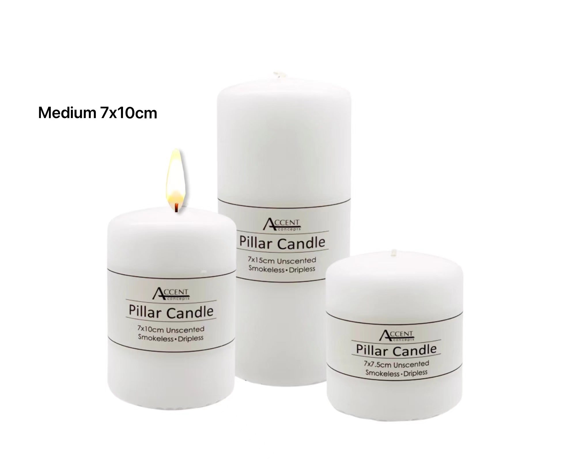 bulk 36 Unscented White Pillar Candle Tapered 10cm V637-CPU22636