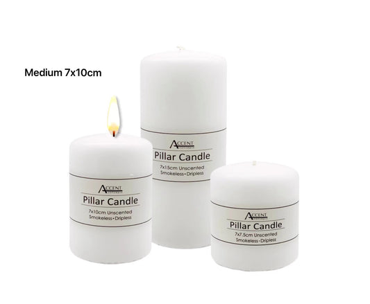 bulk 36 Unscented White Pillar Candle Tapered 10cm V637-CPU22636