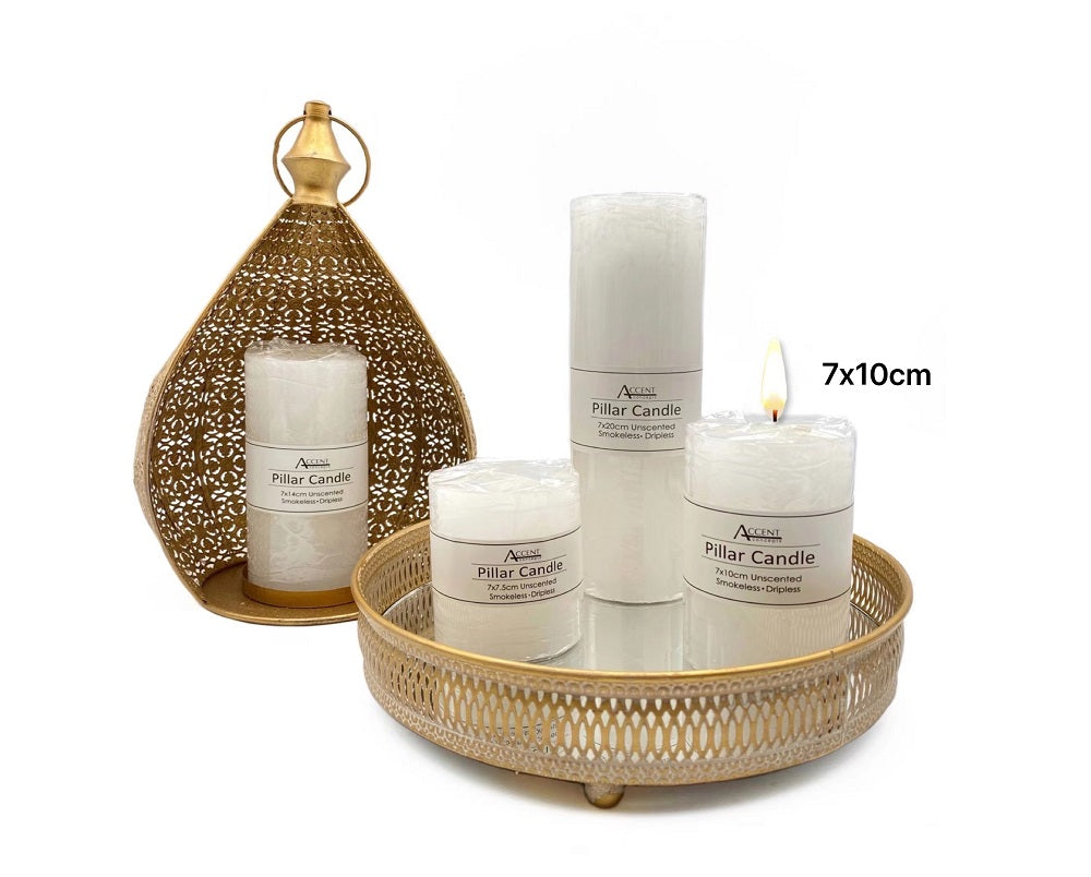 bulk 36 Unscented White Pillar Candle 335G 10cm V637-CPU27238