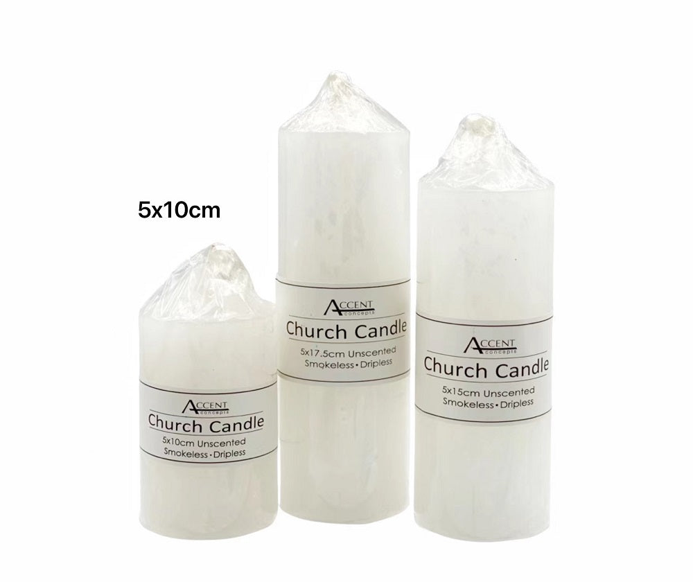 bulk 36 Unscented White Church Candle 150G 10cm V637-CPU27346