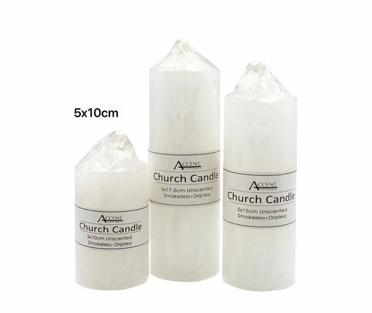 bulk 36 Unscented White Church Candle 150G 10cm V637-CPU27346