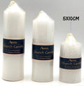 bulk 24 Church Candle 260G White 17cm V637-CPU27348
