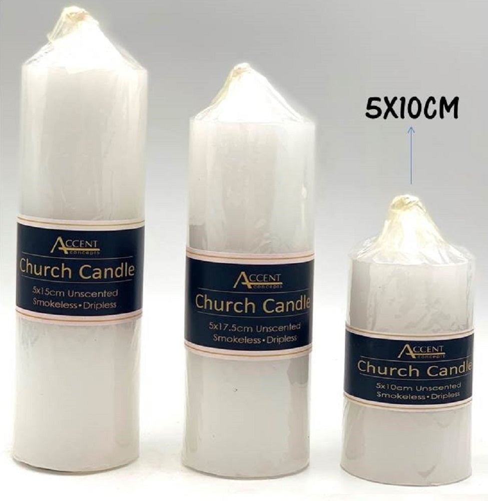 bulk 24 Church Candle 260G White 17cm V637-CPU27348