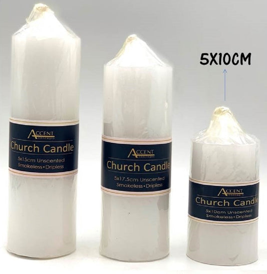 bulk 24 Church Candle 260G White 17cm V637-CPU27348