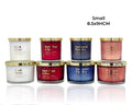 bulk 12 Elegant Glass Candle W Gold Lid 4 Assorted 8x9cm V637-CPU28988