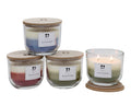 bulk 12 3 Layer Glass Jar Candle W Lid Assort 12cm V637-CPU37136