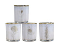 bulk 12 Foiled Botanical Flower Scented Candle 4 Assort 9cm V637-CPU37183