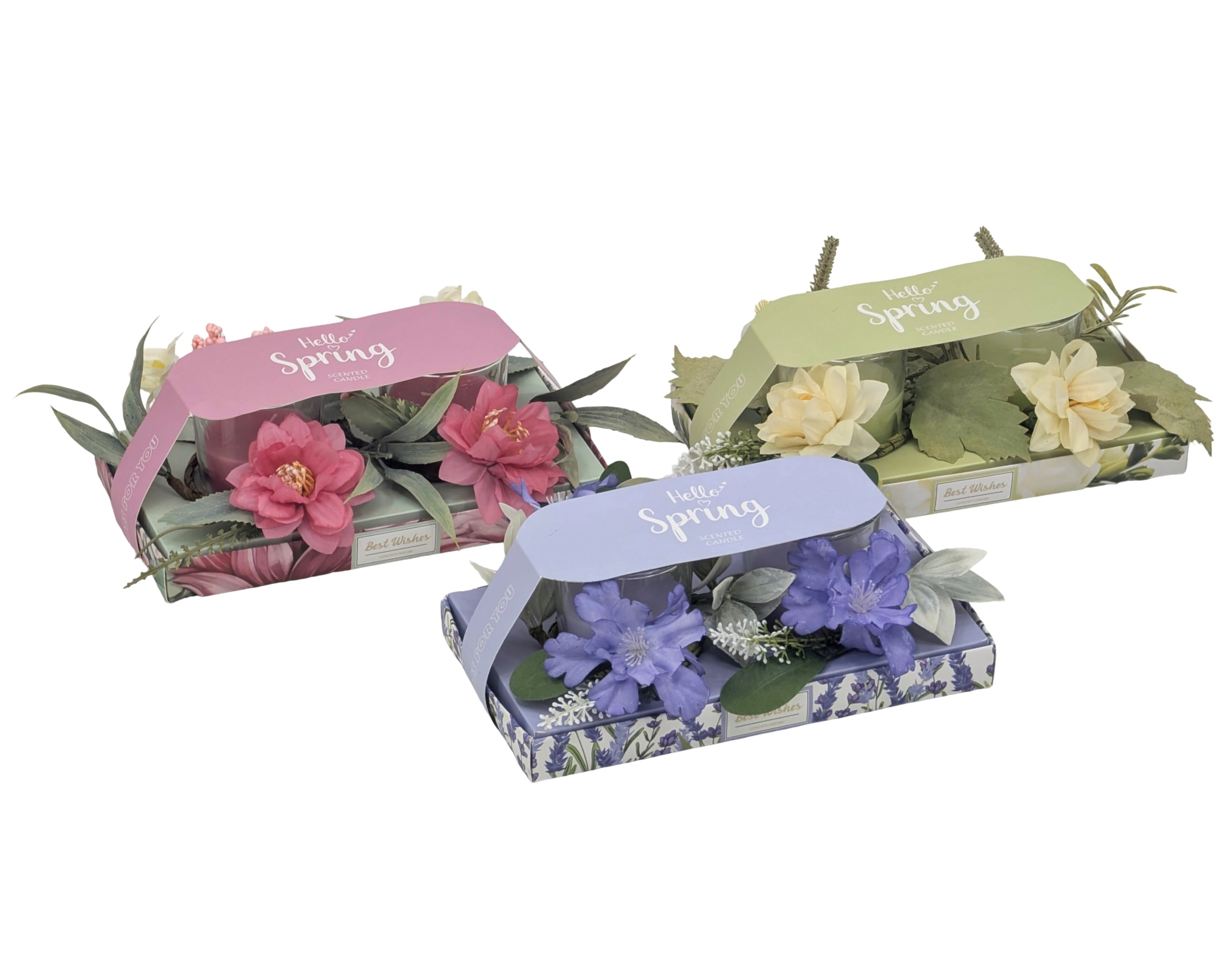 bulk 12 Botanical Bloom Scent Candle Gift Set 250G 3 Asst V637-CPU38930