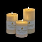 bulk 12 Reflection Led Pillar Candle Rustic White 15cm V637-CPU38965