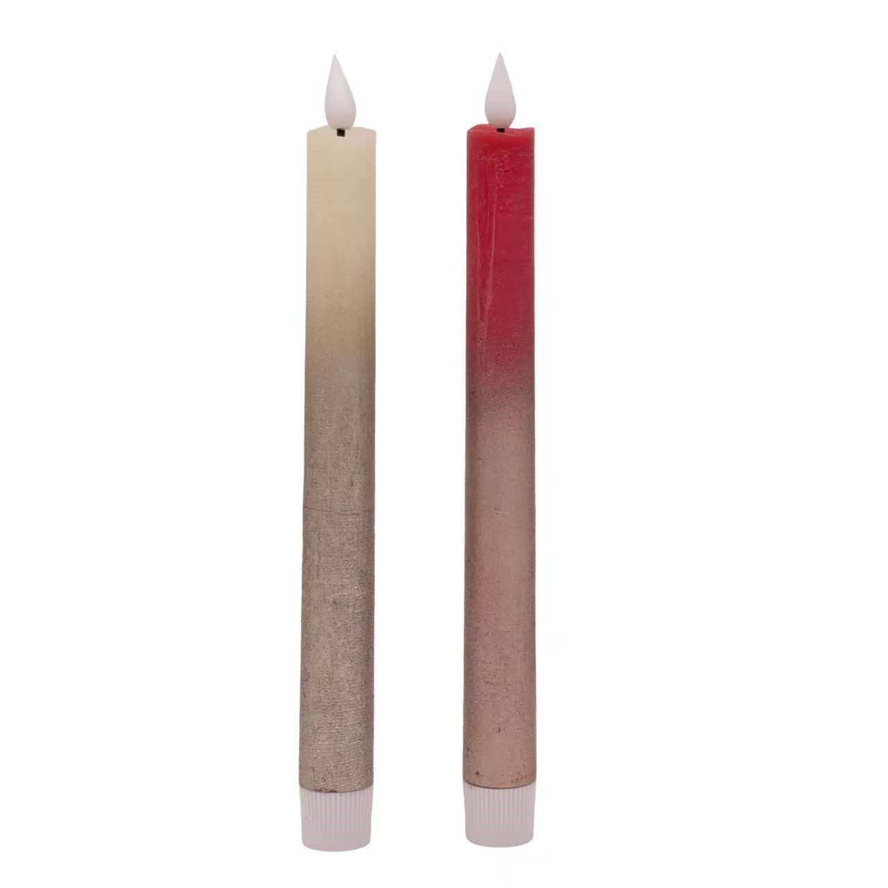 bulk 24 Led Gold Splash Taper Candle Asst 25cm V637-CPU40962