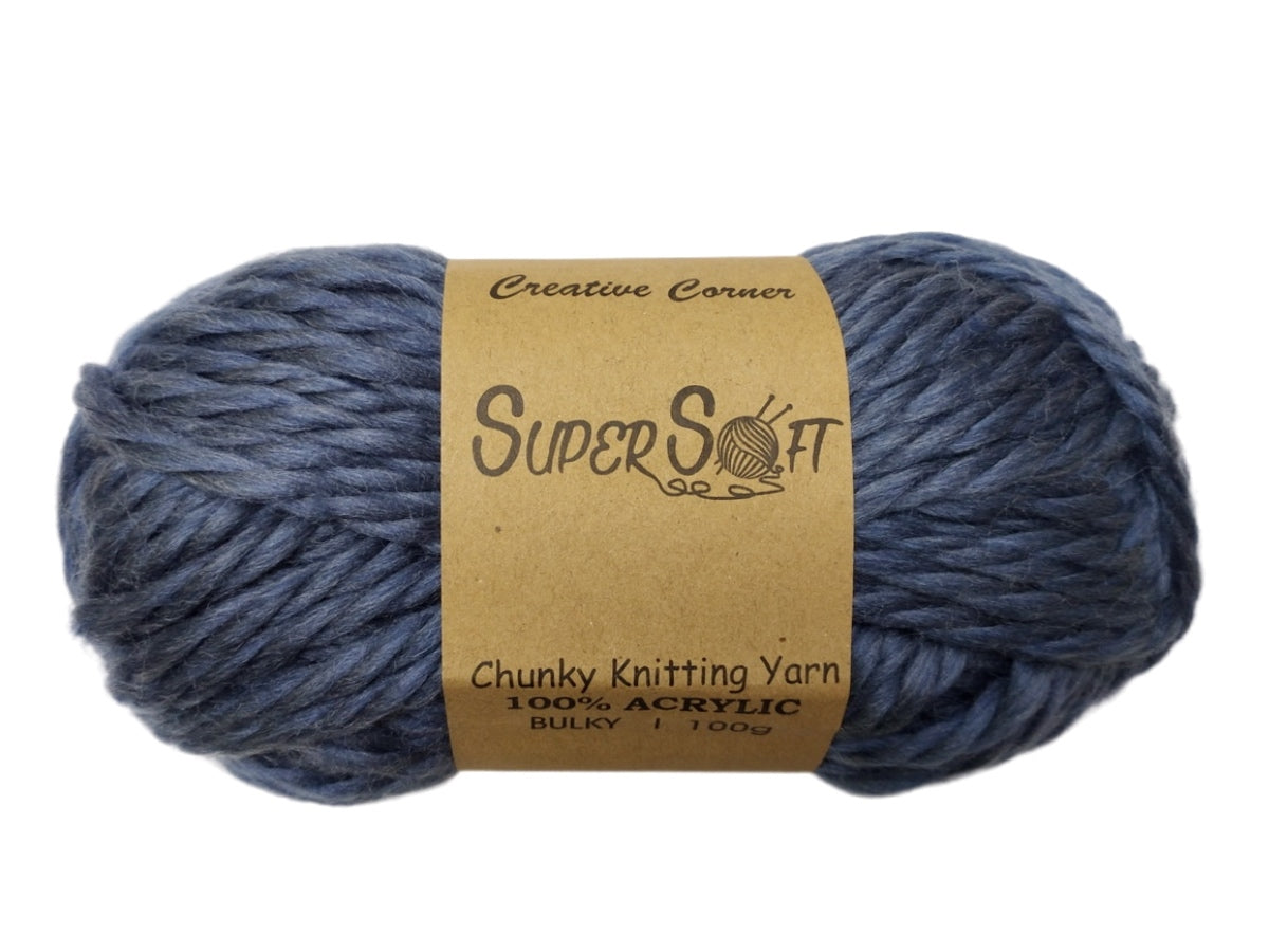 bulk 12 Steel Chunky Yarn 100G V637-CRA30202