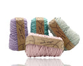 bulk 12 Macrame Cotton Yarn 72mtrs 4mm 400G Pastel Assort Knitting V637-CRA32946