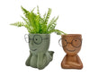 Set 2 Relaxing Man w Glasses Planters Assort 22cm V637-CVA30954