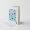 Card Handmade Chiyogami Goldfish Greeting V637-D0205
