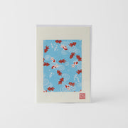 Card Handmade Chiyogami Goldfish Greeting V637-D0205