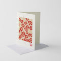 Card Chiyogami Blossom & Gold Handmade Greeting V637-D0206