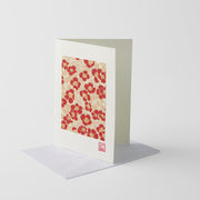 Card Chiyogami Blossom & Gold Handmade Greeting V637-D0206