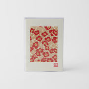 Card Chiyogami Blossom & Gold Handmade Greeting V637-D0206