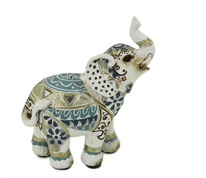 Mosaic Elephant Statue / Ornament 10cm V637-DCO30443