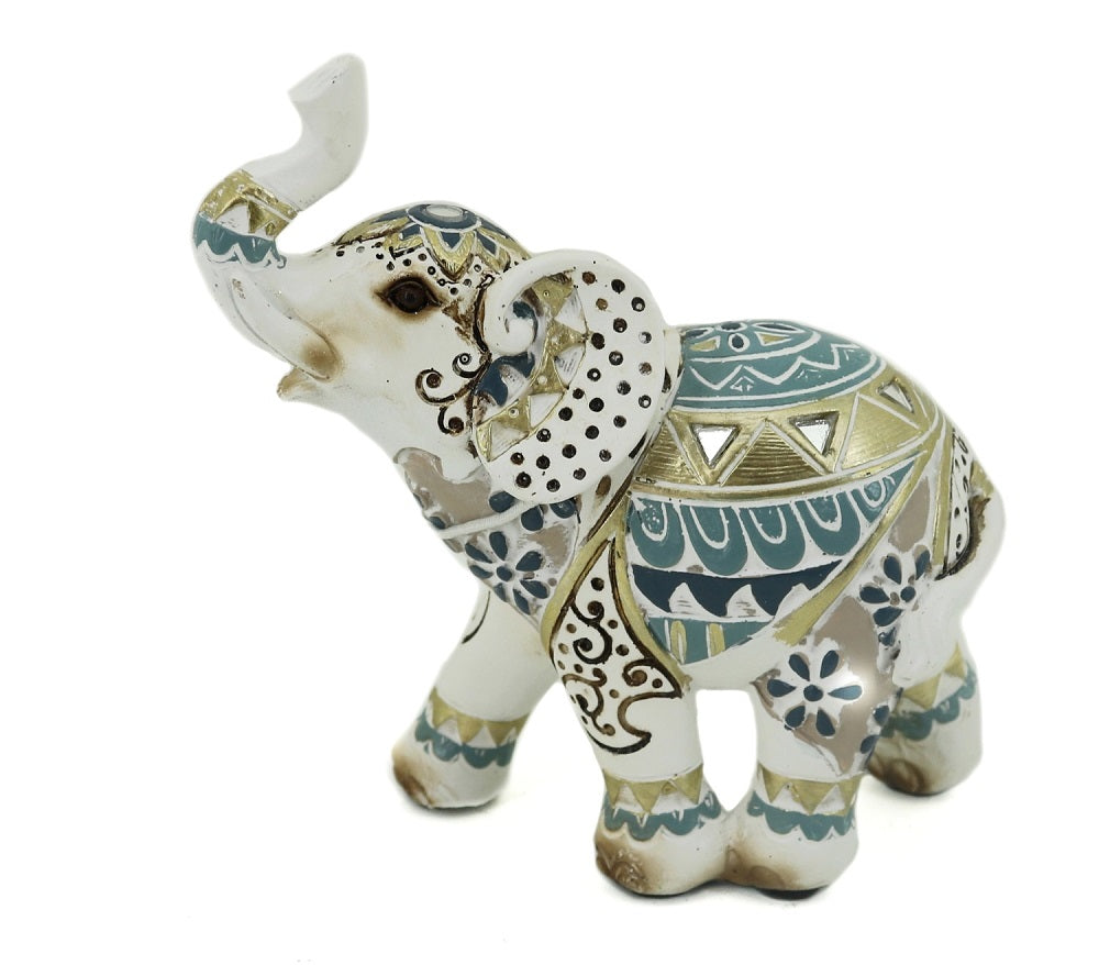 Mosaic Elephant Statue / Ornament 12cm V637-DCO30444