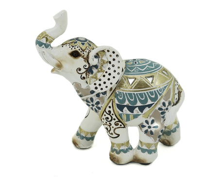 Mosaic Elephant Statue / Ornament 12cm V637-DCO30444