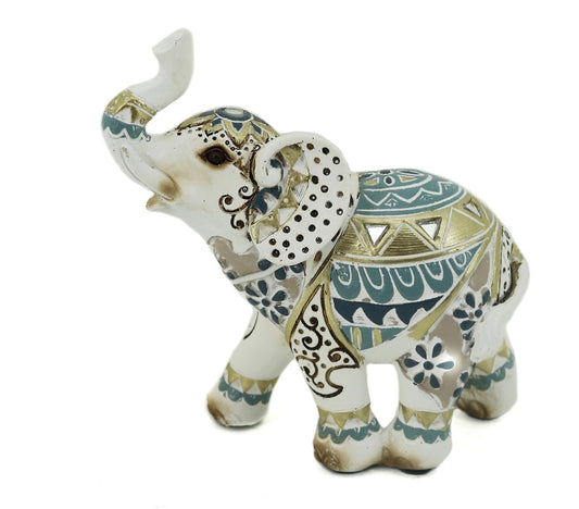 Mosaic Elephant Statue / Ornament 12cm V637-DCO30444