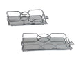 Set 2 Rectangle Silver Mirror Tray 31cm V637-DCO31865