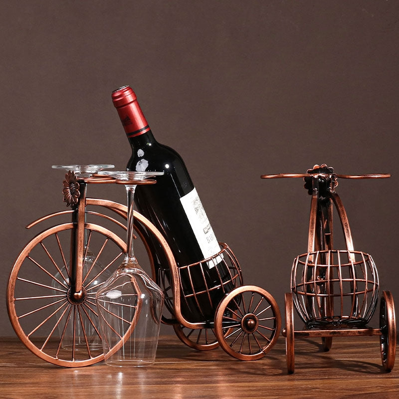 Metal Retro Bicycle Shape Wine Rack 34cm V637-DCO32577