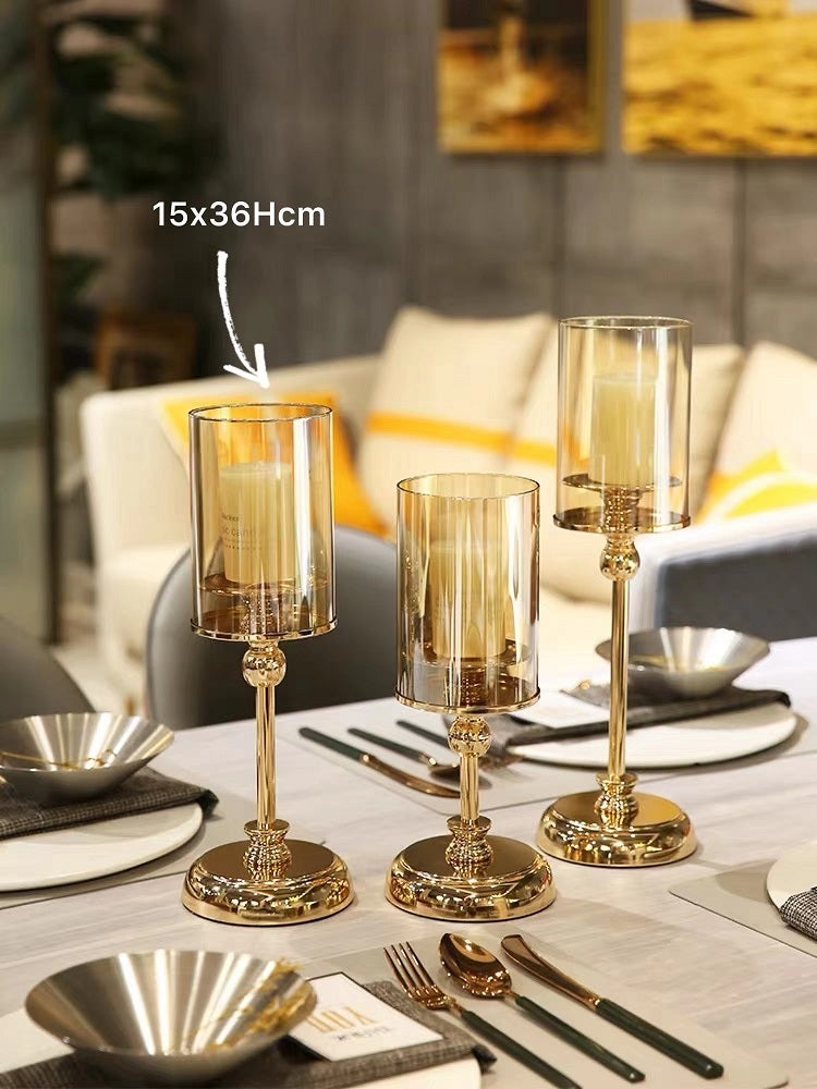 Gold Decorative Candle Holder Lantern 36cm V637-DCO32636