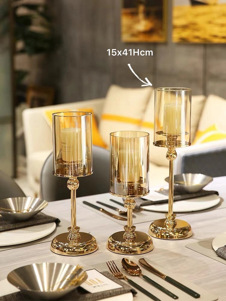 Gold Decorative Candle Holder Lantern 41cm V637-DCO32637