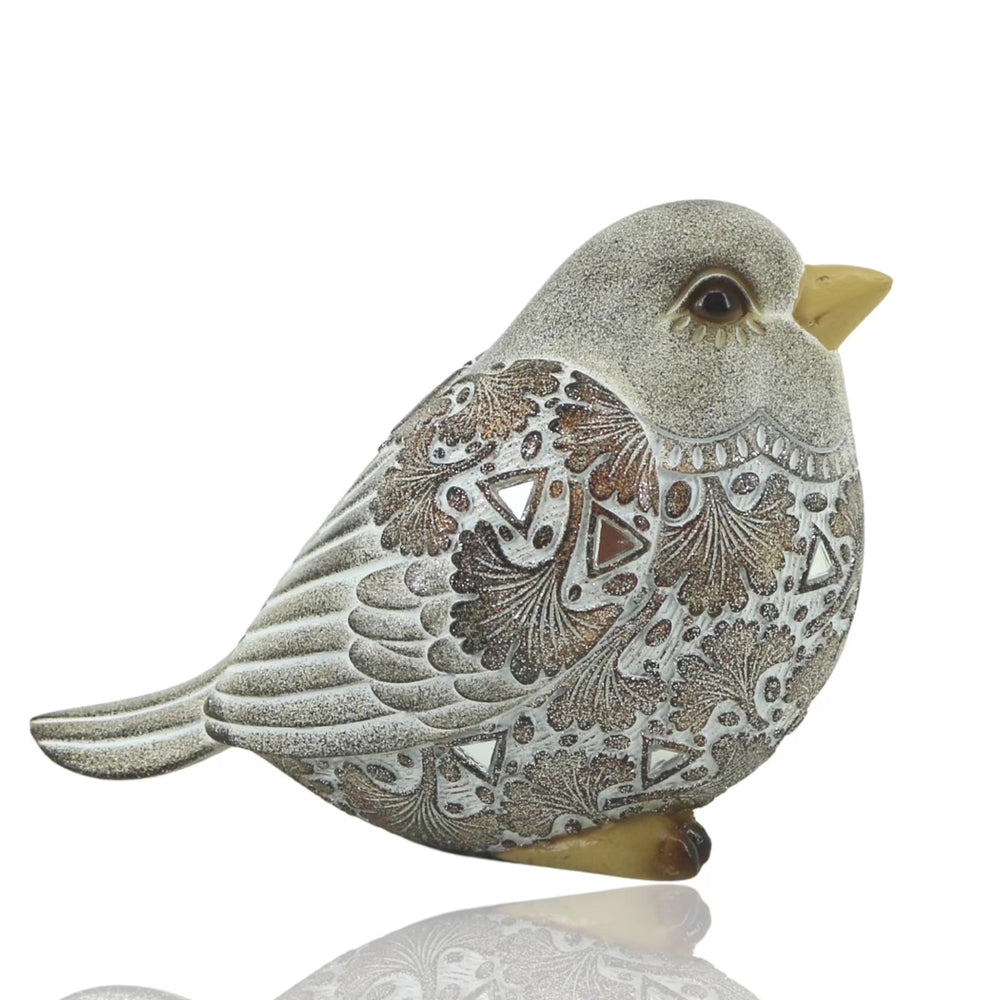 Polyresin Deco Bird ornament 15cm V637-DCO32690
