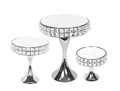 Set 3 Diamond Style Mirror Cake Stand 39cm V637-DCO32790