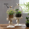 Medium Vintage Metal Birdcage Planter 32cm V637-DCO32825