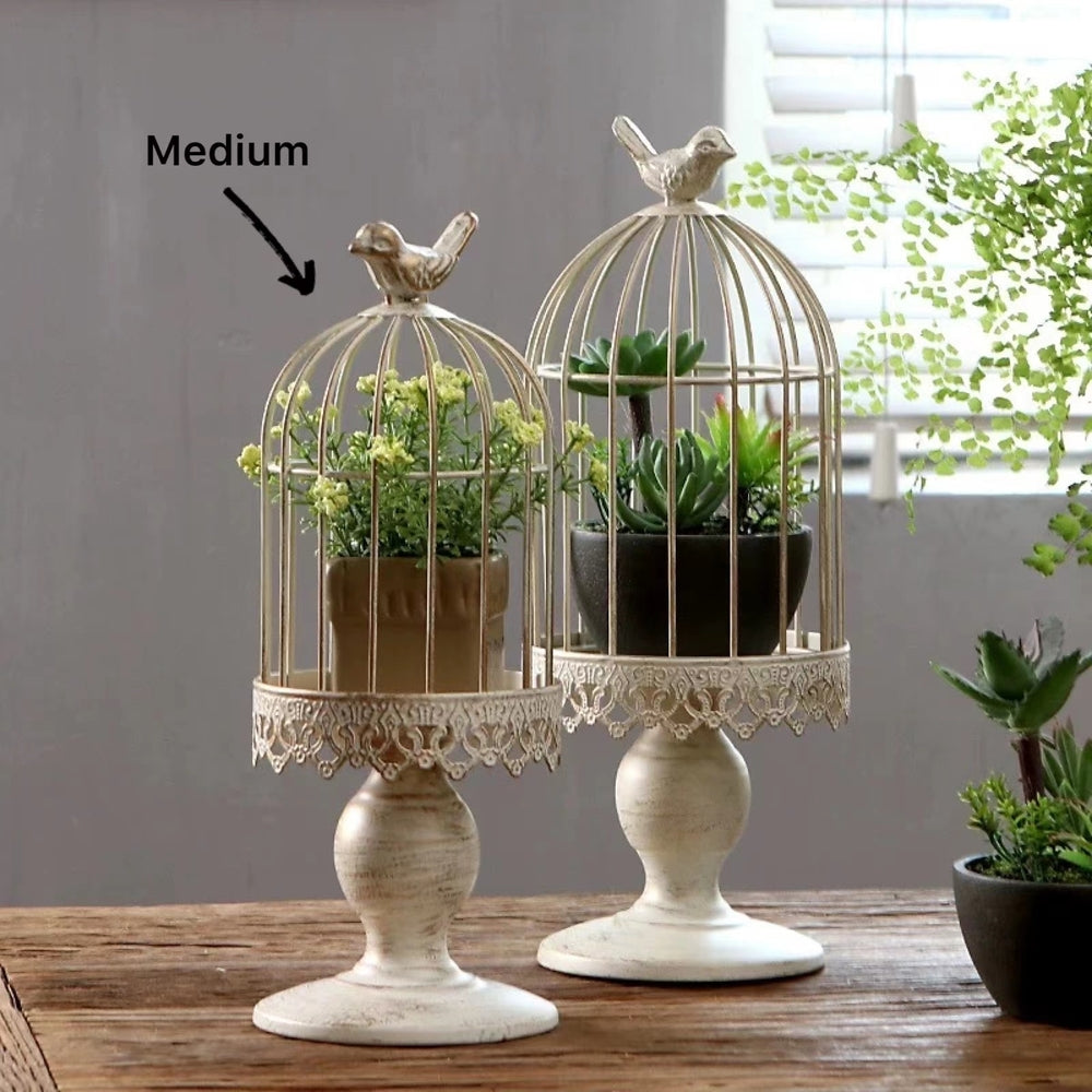 Medium Vintage Metal Birdcage Planter 32cm V637-DCO32825
