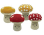 Set 4 Mushroom Door Stopper 4 Assorted 19x22cm V637-DCO34723