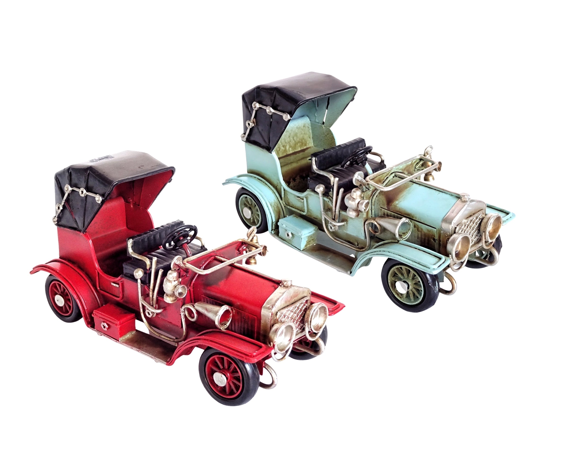 Set 2 Metal Car T Model Ford Look A Like 2 Assorted 16x8cm V637-DCO35247