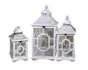 Set 3 Wooden Lantern w Metal Roof 76cm V637-DCO36901